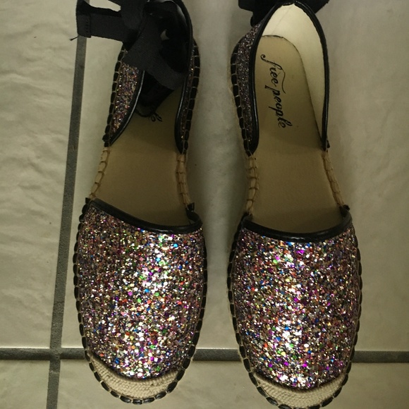 Free People Shoes - Free people Glitter Espadrilles